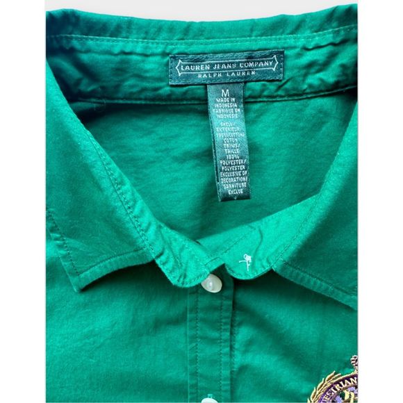 Ralph Lauren Green Button Down Shirt - Picture 3 of 10